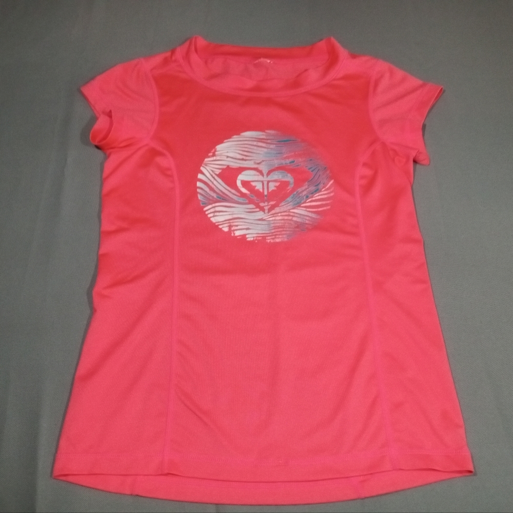 Roxy Crew Neck Capped Sleeve Top Swim Size Small